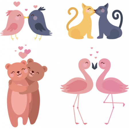 Стикеры парочки животных