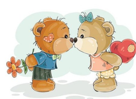 Влюбленные медвежата