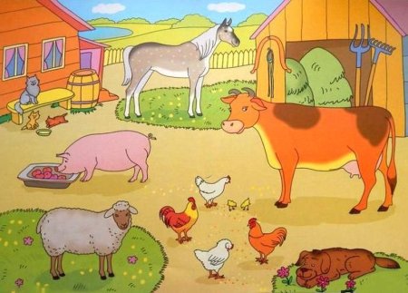 Контуры домашних животных для детей