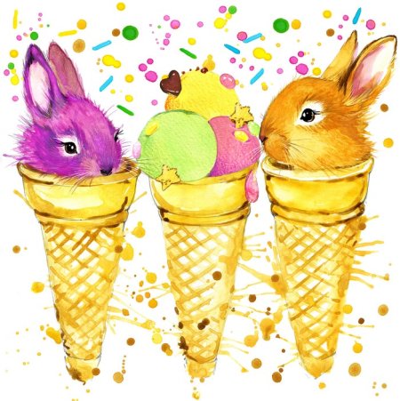 Кролик с мороженкой
