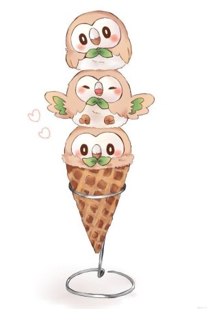 Мороженое, милые животные.