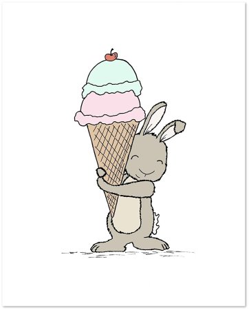 Заяц с мороженым