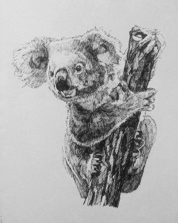 Животное тушью