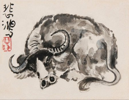 Буйвол китайская живопись