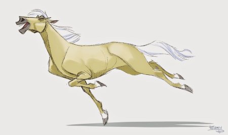 Бегущая лошадь рисунок