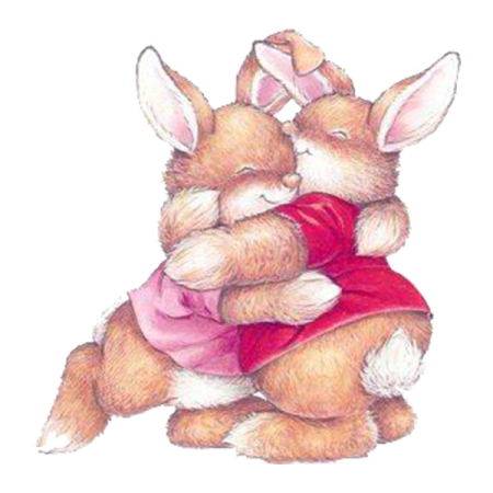 Зайчики обнимаются