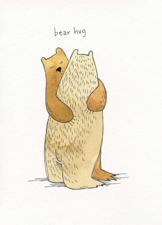 Медведи обнимаются рисунок