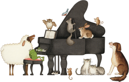 Животные с музыкальными инструментами