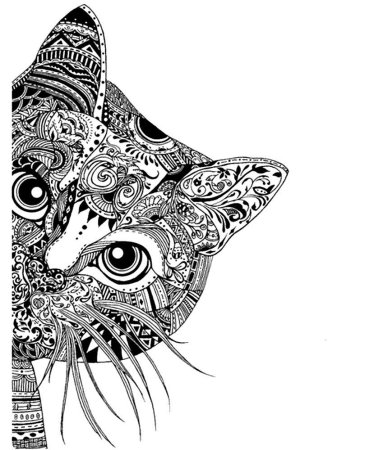 Зентангл кот