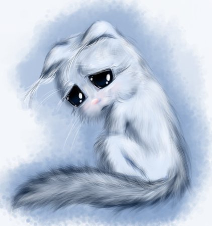 Грустные котики мультяшные