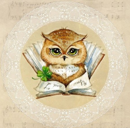 Сова с книгой