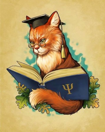 Стилизованный кот ученый