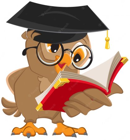 Ученая Сова с книгой