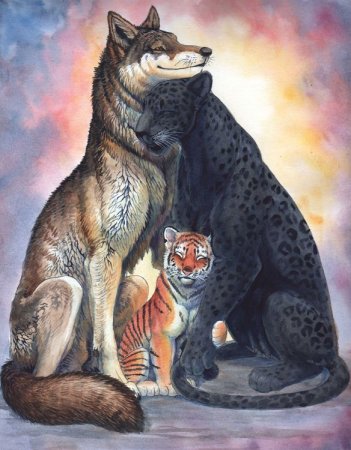 Пантера и волк