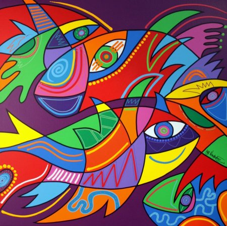 Абстрактная композиция животных