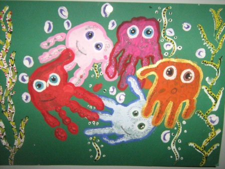 Животные из ладошек