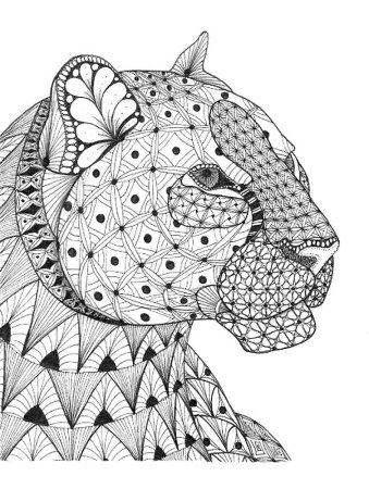 Рысь Зентангл