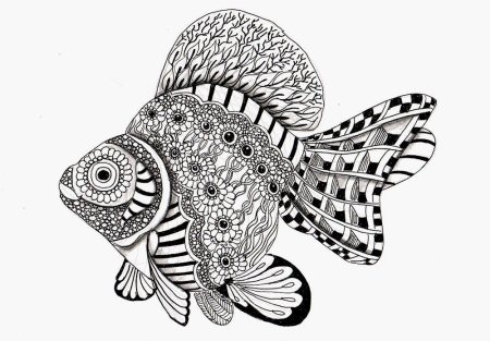 Зентангл рыба