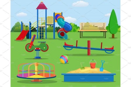 Детская игровая мультяшная площадка