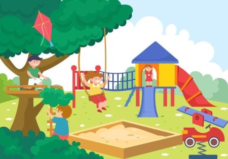 Площадка для игр детская рисованная