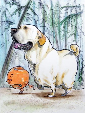 Шарж с собакой