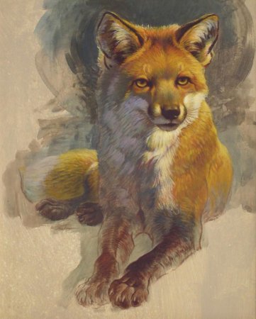 Животные акварелью