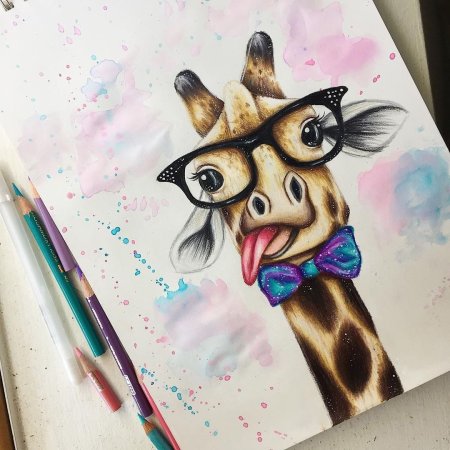 Красивые рисунки животных фломастерами