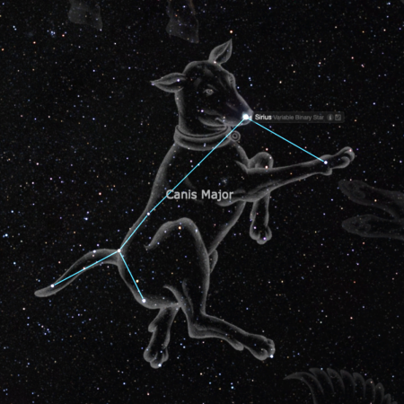 Созвездие большого пса Сириус
