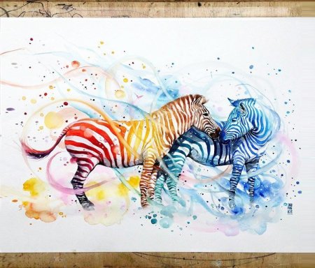 Позитивные рисунки акварелью