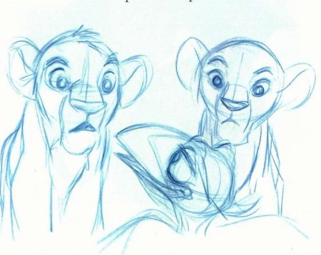 Скетч персонажа Король Лев