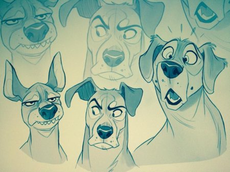 Собака в мультяшном стиле