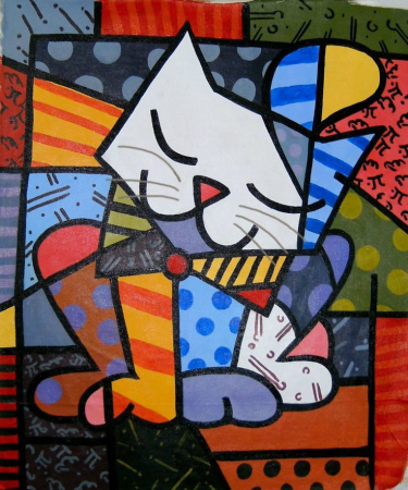 Кубизм картины кошка Пикассо