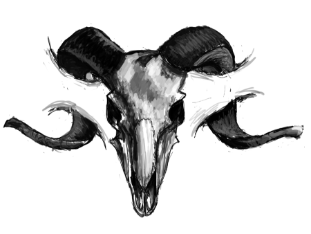 Тату череп животного