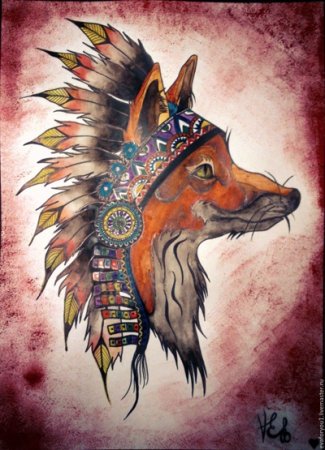 Индейская птица Тотем тату Энтони Кидис