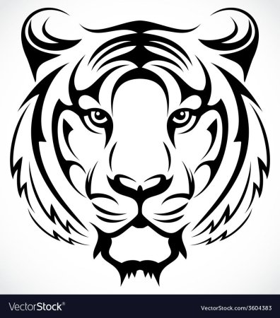 Тату тигр трайбл