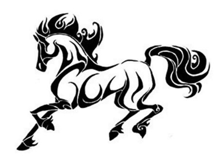 Трафарет лошади