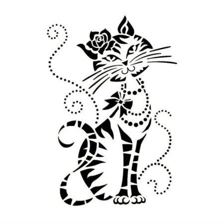 Трафареты кошек для декора