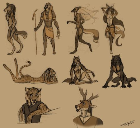Антропоморфные животные референсы