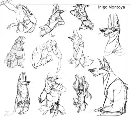 Антропоморфные животные скетчи