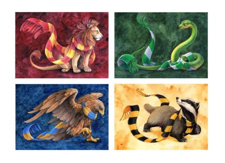 Гриффиндор Слизерин Пуффендуй Когтевран Эстетика