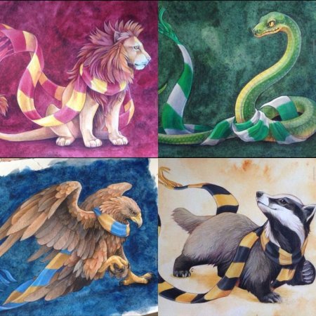 Звери факультетов Хогвартса