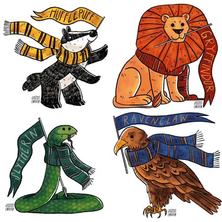Хогвартс животные факультетов