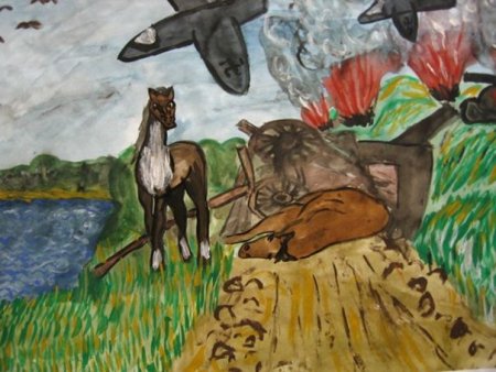 Рисунки на тему животные и война