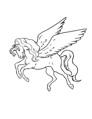 Пегас раскраска