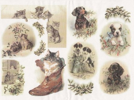 Бумага для декупажа животные