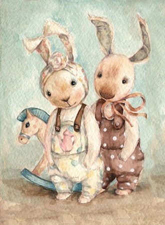 Зайчики для декупажа