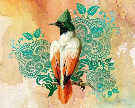 Винтажные птицы декупаж