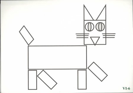 Кошка из геометрических фигур