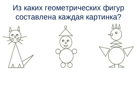 Составление фигур из геометрических фигур