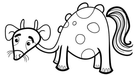 Фантастическое животное раскраска для детей